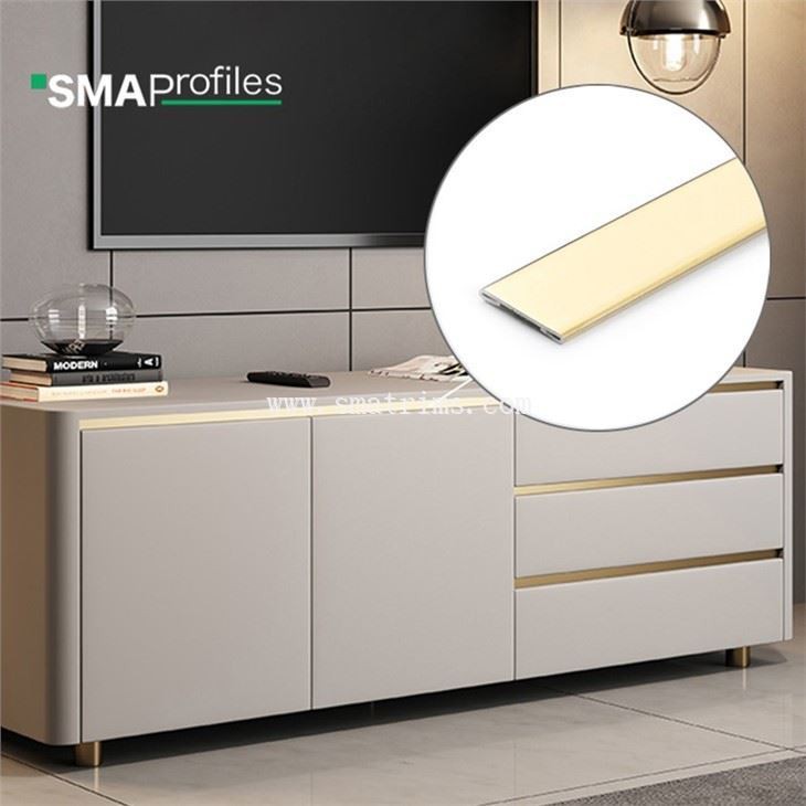 stainless flat tile trim for cabinet