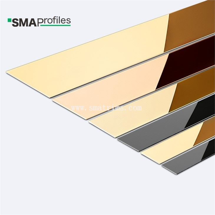flat stainless steel trim for furniture