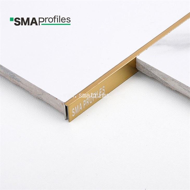 polished rose gold u edge profile for furniture